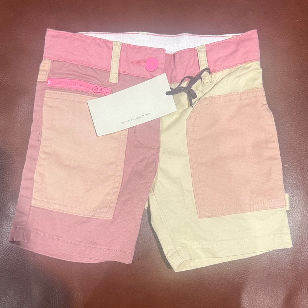 Stella McCartney Kids Two-Tone Pink and Tan Shorts